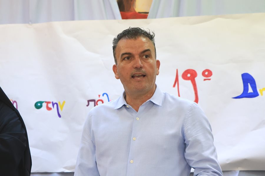 Στιγμιότυπο από τον αγιασμό που τελέστηκε για την Κατασκήνωση στην Πόλη 2025