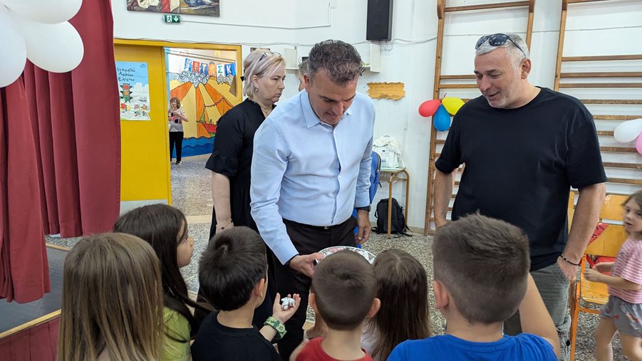 Στιγμιότυπο από τον αγιασμό που τελέστηκε για την Κατασκήνωση στην Πόλη 2025