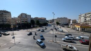 Ο κομβος Ηρώων Πολυτεχνείου με Φαρσάλων από ψηλά πριν την έναρξη των εργασιών