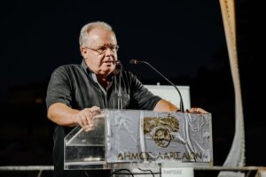 Στιγμιότυπο από την λαμπαδηδρομία εθελοντών αιμοδοτών