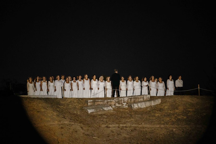 Στιγμιότυπο από την λαμπαδηδρομία εθελοντών αιμοδοτών