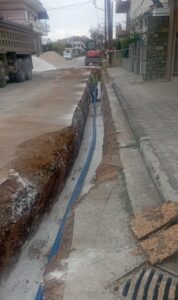 Εργασίες για την αντικατάσταση αγωγών ύδρευσης στη Γιάννουλη