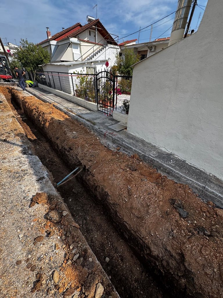 Εργασίες για την αντικατάσταση αγωγών ύδρευσης στη Γιάννουλη