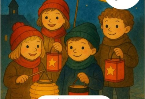 Η αφίσα της εκδήλωσης με αυτοσχέδια φαναράκια