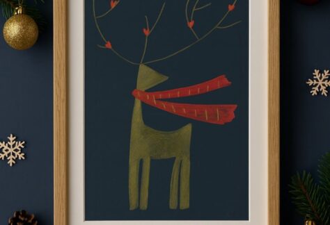 Χριστουγεννιάτικη Κάρτα του Συλλόγου Αυτισμού Λάρισας σε κάδρο