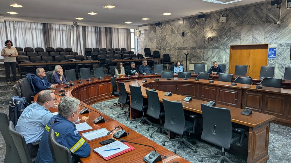 Στιγμιότυπο από την συνεδρίαση του ΤΕΣΟΠΠ Δήμου Λαρισαίων