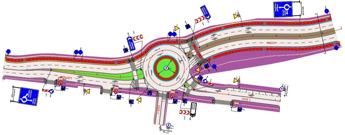Νέος κυκλικός κόμβος - Καρδίτσης – Σαρίμβεη